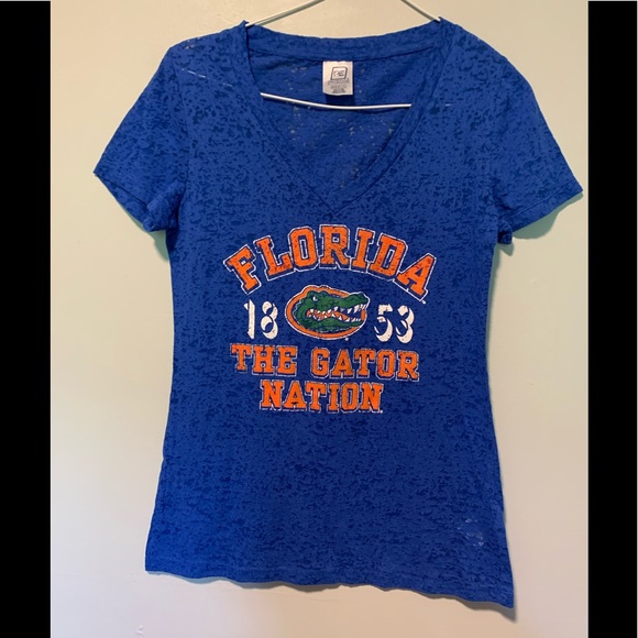 Proedge by Knights Apparel Lace Florida Gators V-Neck Top - Picture 1 of 4